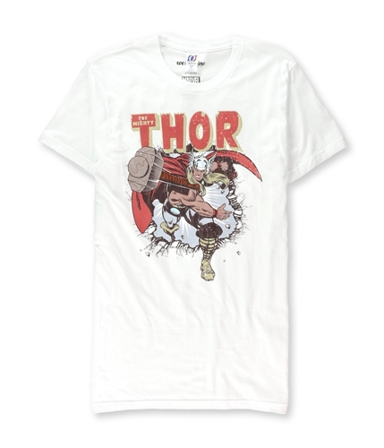 We Love Fine Mens The Mighty Thor Graphic T-Shirt white M