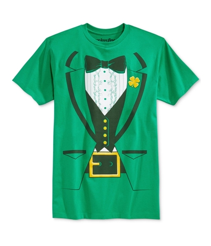 Mighty Fine Mens St. Patrick's Leprechaun Graphic T-Shirt kellygreen S