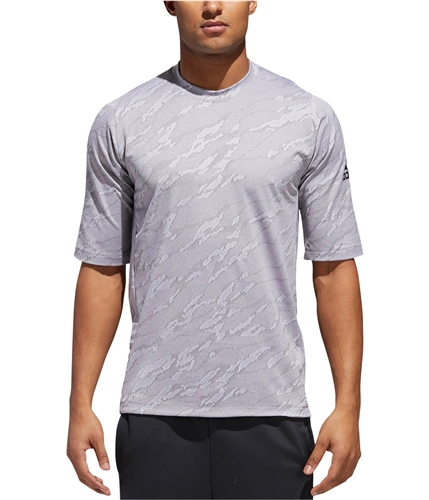 Adidas Mens Jacquard Camo Basic T-Shirt medgray 2XL