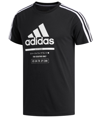 Adidas Mens International Embellished T-Shirt black XL