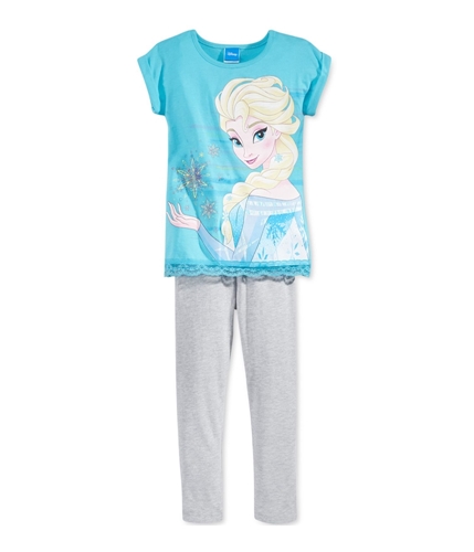 Disney Girls 2-Piece Leggings Graphic T-Shirt aquaspray 6X