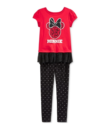 Disney Girls 2-Piece Minnie Graphic T-Shirt rockerred 6X