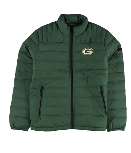 DKNY Mens Green Bay Packers Zippered Puffer Jacket pac M
