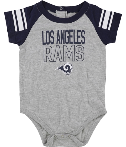 NFL Team Apparel Boys LA Rams Bodysuit Jumpsuit Pajama gray 24 mos
