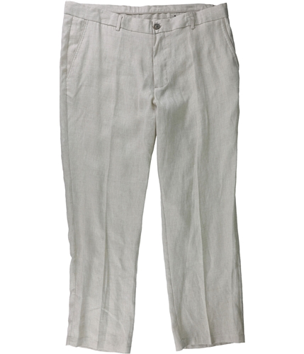 Tasso Elba Mens Flat Front Linen Casual Trouser Pants beige 38
