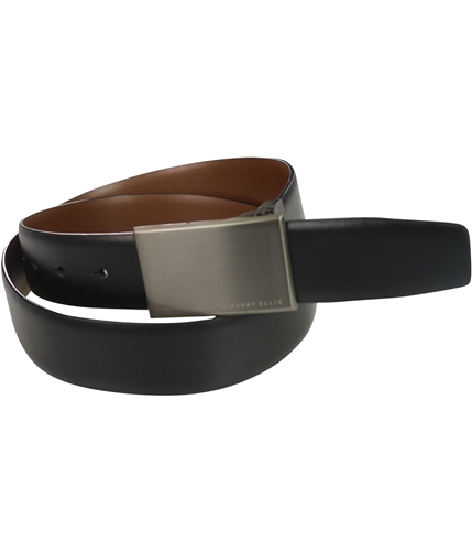 Perry Ellis Mens Pattern Plaque Belt blk20 30