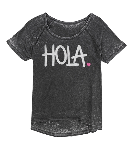 Dreamr Womens Hola Graphic T-Shirt gray L