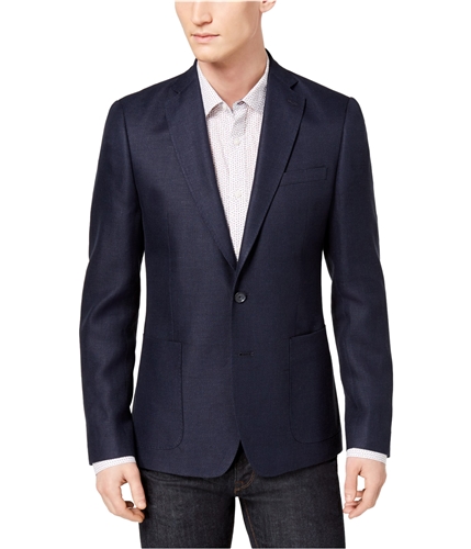 DKNY Mens Modern-Fit One Button Blazer Jacket blue 40