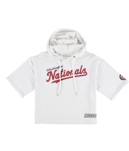 DKNY Womens Washington Nationals Hoodie Sweatshirt white S