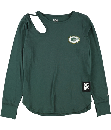 DKNY Womens Green Bay Packers Embellished T-Shirt pac S