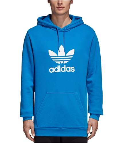 Adidas Mens French Terry Hoodie Sweatshirt blue S