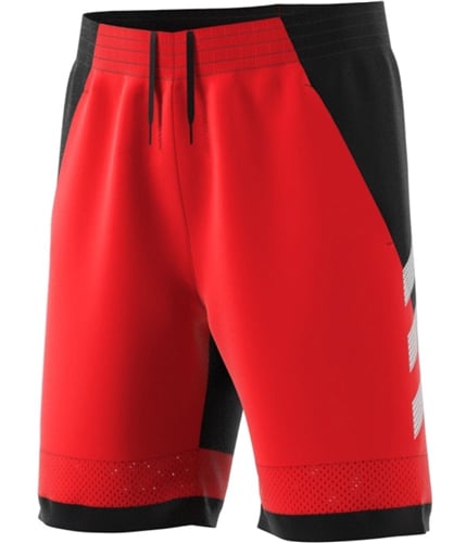 Adidas Mens Basketball Athletic Workout Shorts red S