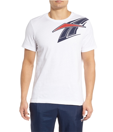 Reebok Mens B-Ball Vector Graphic T-Shirt white XS