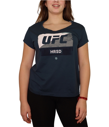 Reebok Womens UFC HRSD Graphic T-Shirt bluhil XS