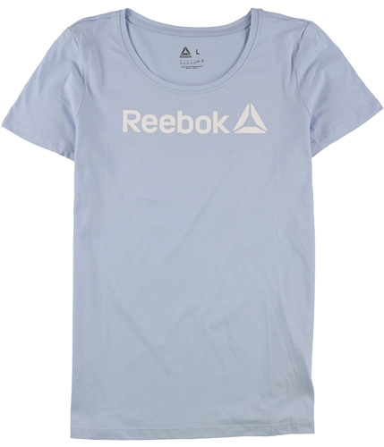 Reebok Womens Logo Graphic T-Shirt blue XS
