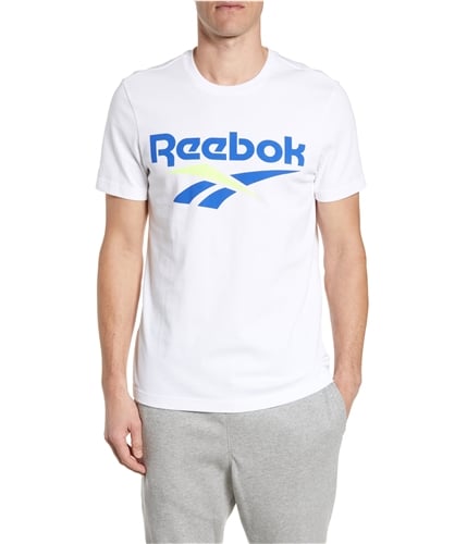 Reebok Mens Logo Graphic T-Shirt white M