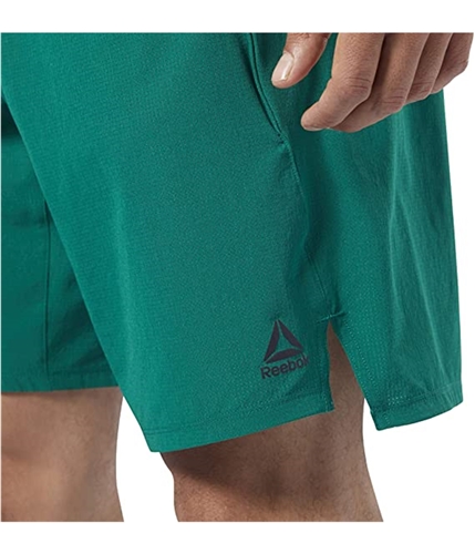 リーボック Reebok Mens OST Q3 Epic Athletic Workout Shorts Green