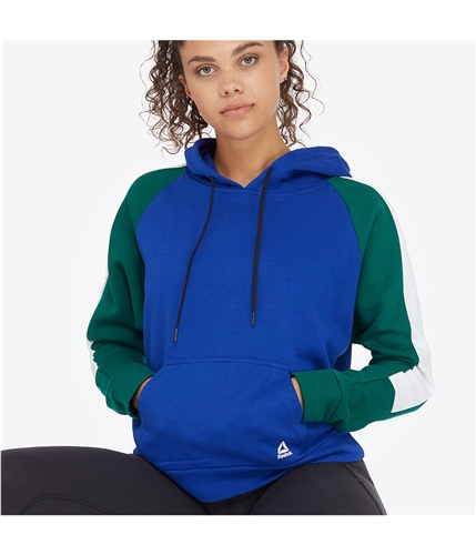 Reebok Womens Color Block Hoodie Sweatshirt cobalt S