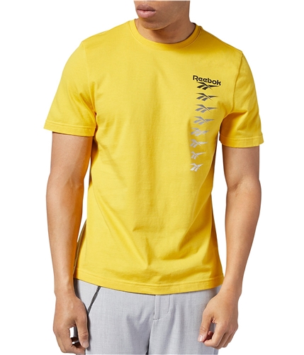 Reebok Mens Logo Graphic T-Shirt yellow S