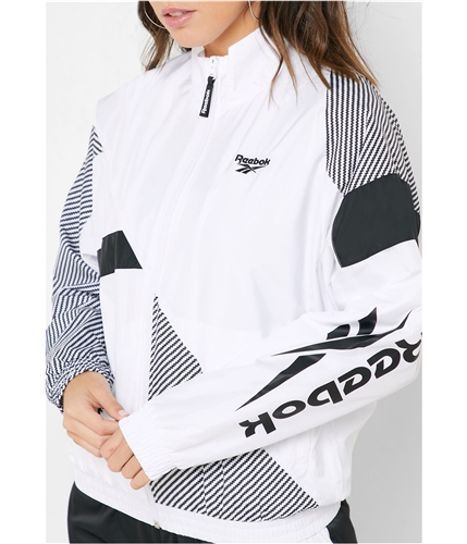 Reebok Womens Color Block Track Jacket white XS