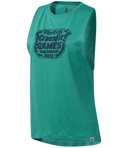 Reebok Womens Distressed CrossFit Games 2019 Muscle Tank Top emeral S