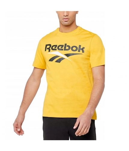 Reebok Mens Classics vector Logo Graphic T-Shirt blkwhtyel XS