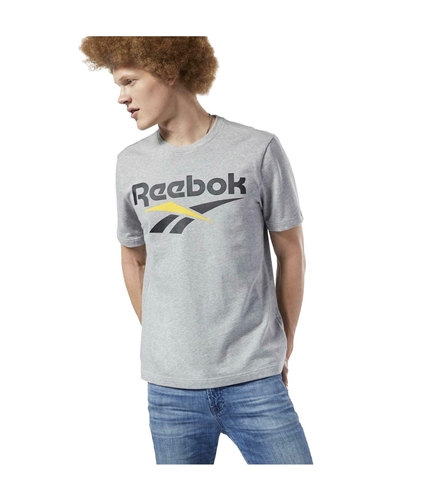 Reebok Mens Logo Graphic T-Shirt hthrgray XS