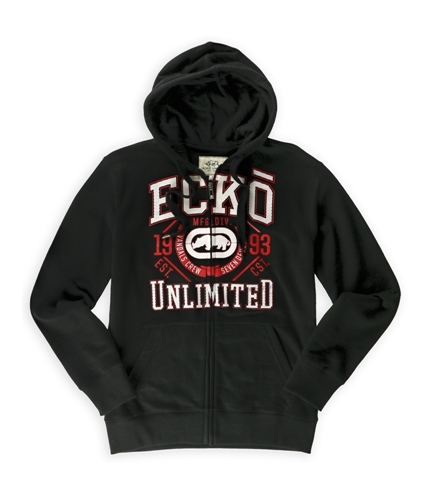 Ecko Unltd. Mens Trademark Hoodie Sweatshirt black XS