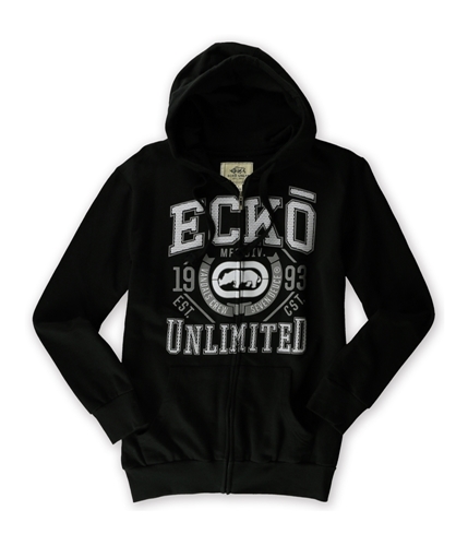 Ecko Unltd. Mens Trademark Fleece Hoodie Sweatshirt black L