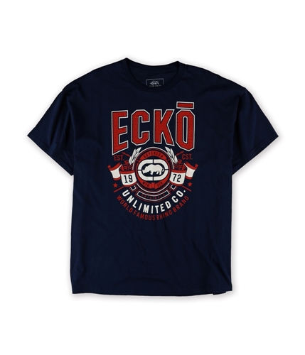 Ecko Unltd. Mens World Famous Mesh Graphic T-Shirt navyblue 2XL