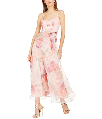 Eliza J Womens Floral Jumpsuit pink 4