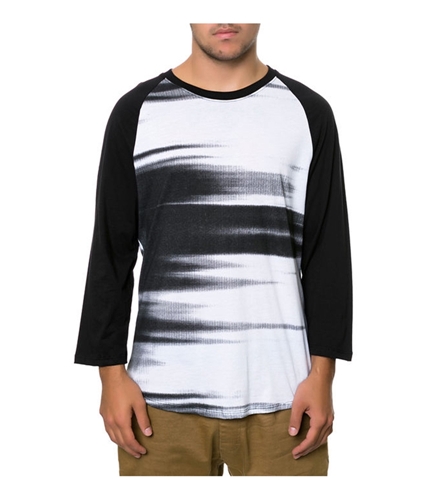 Ezekiel Mens The Blurred Lines Raglan Graphic T-Shirt wht S