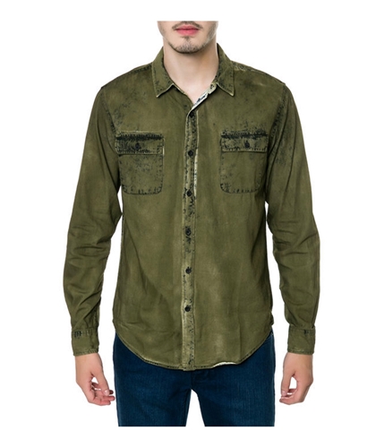 Ezekiel Mens The Otto LS Button Up Shirt militarygreen S