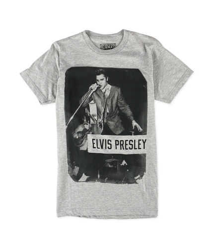 Elvis Presley Mens Concert Graphic T-Shirt heathergrey S