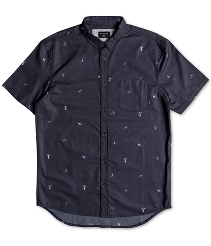 Quiksilver Mens Mini Kamakura Button Up Shirt darkblue M