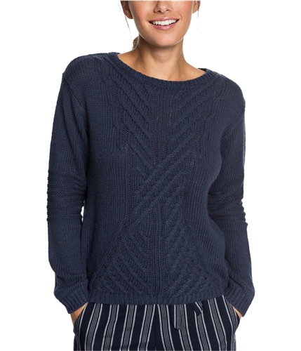 Roxy Womens Glimpse of Romance Wool Pullover Sweater darkblue XS