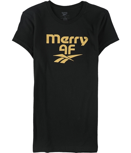 Reebok Womens Merry AF Graphic T-Shirt black S