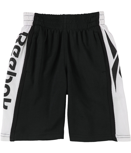 Reebok Boys Lit Mesh Athletic Workout Shorts black 7