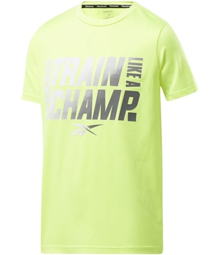 Reebok Boys Train Like A Champ Graphic T-Shirt neonyellow S