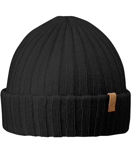 Fjallraven Mens Folded Beanie Hat black One Size