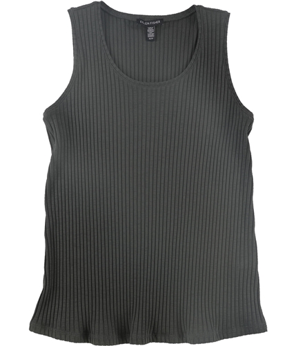 Eileen Fisher Womens Ribbed Tank Top gray XS