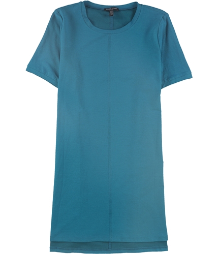 Eileen Fisher Womens Solid Tunic Blouse blue PM