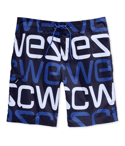 WeSC Mens Djavan Swim Bottom Board Shorts blueiris 30