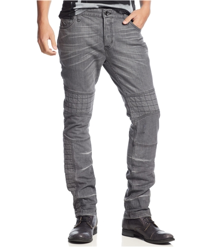 Rogue State Mens Moto Slim Fit Jeans gray 31x32