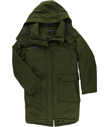 French Connection Womens Down Parka Coat russianpine 2XL