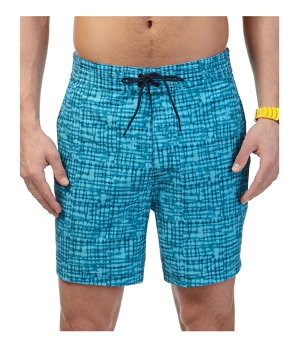 Nautica Mens Abstract Print Swim Bottom Board Shorts aquaisle 5XL