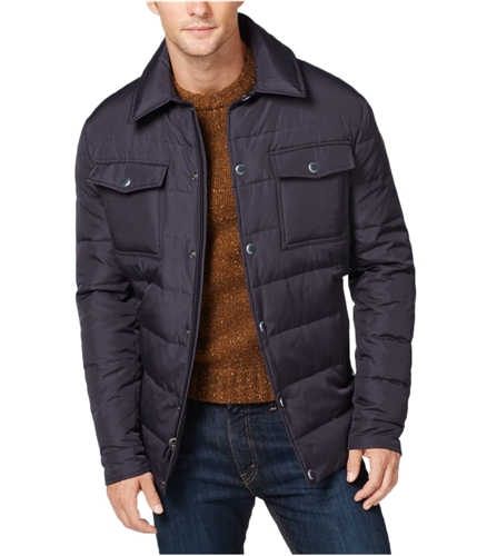 Ryan Seacrest Mens Down Cpo Quilted Jacket navy L