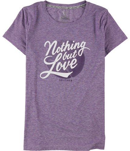 SOLFIRE Womens Nothing But Love Graphic T-Shirt acai M