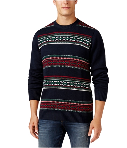 Weatherproof Mens Vintage Fair Isle Pullover Sweater darknavy L