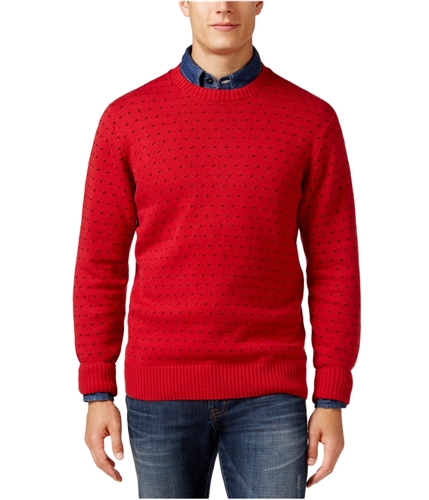 Weatherproof Mens Vintage Dotted Pullover Sweater tartanred M